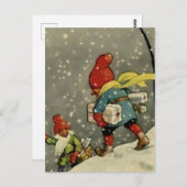 "Through the Snowstorm" von Jenny Nystrom Postkarte (Vorne/Hinten)