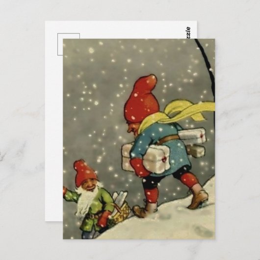 "Through the Snowstorm" von Jenny Nystrom Postkarte (Vorne/Hinten)