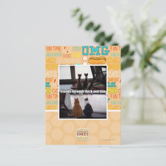 Through thick and thin postkarte (Stehend Vorderseite)