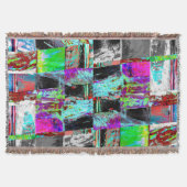 Throw Blanket – Abstract Grid Decke (Vorderseite)