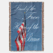 Throw Blanket/American Flag Decke (Vorderseite Vertikal)