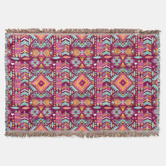 Throw Blanket/Aztec Tribal-Muster Decke (Vorderseite)