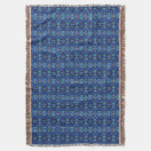 Throw Blanket Blau und Lila Orchideen Decke (Vorderseite Vertikal)