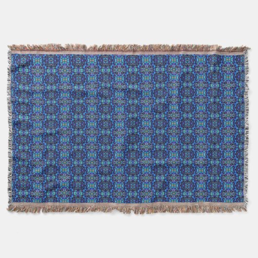 Throw Blanket Blau und Lila Orchideen Decke (Vorderseite)