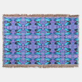 Throw Blanket Blue Butterfly & Hydrangeas Decke (Vorderseite)