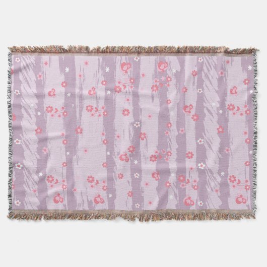 Throw Blanket – Butterfly Garden Decke (Vorderseite)