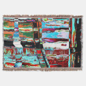 Throw Blanket Collapse Reflection Abstract Design Decke (Vorderseite)