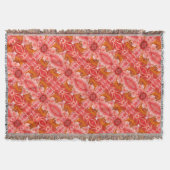 Throw Blanket Coral Peony Pattern Decke (Vorderseite)