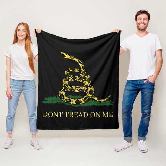 Throw Blanket DONT TREAD ON ME Gadsden Snake Fleecedecke (Beispiel)