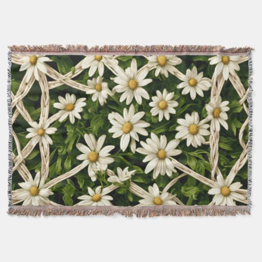 Throw Blanket Eternal Blossom Wicker Weave Throw Decke (Vorderseite)