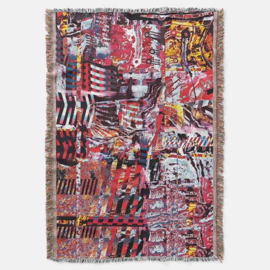 Throw Blanket – Fragmented Pulse Decke (Vorderseite Vertikal)