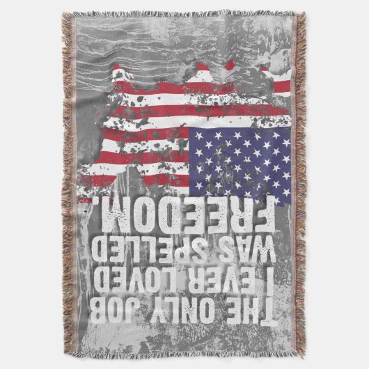 Throw Blanket – Freedom Job Decke (Vorderseite Vertikal)