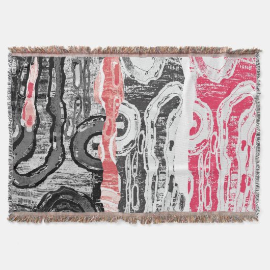 Throw Blanket – Friction Lands Abstract Design Decke (Vorderseite)