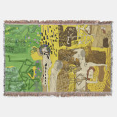 Throw Blanket Funky Dancing Man Pattern Green Decke (Vorderseite)