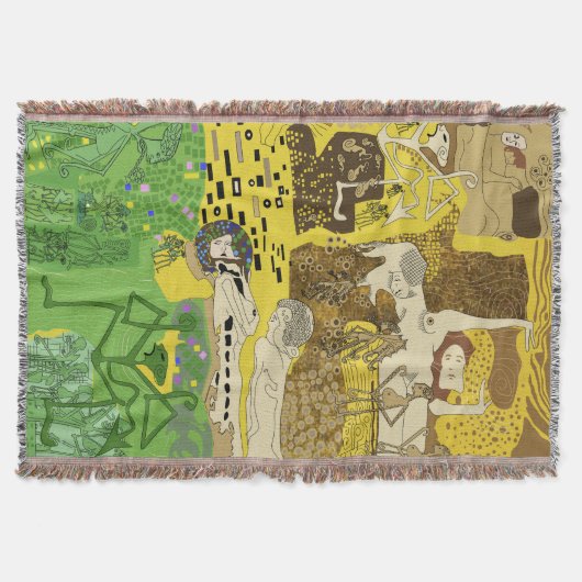 Throw Blanket Funky Dancing Man Pattern Green Decke (Vorderseite)