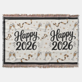 Throw Blanket-Happy New Year 2026 Decke