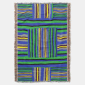 Throw Blanket Kente Streifen Decke (Vorderseite Vertikal)