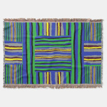 Throw Blanket Kente Streifen