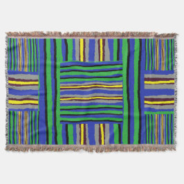 Throw Blanket Kente Streifen Decke