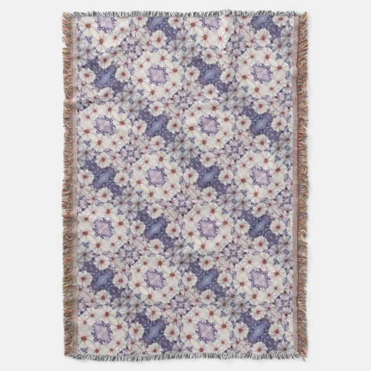 Throw Blanket Lavender African Daisies Decke (Vorderseite Vertikal)