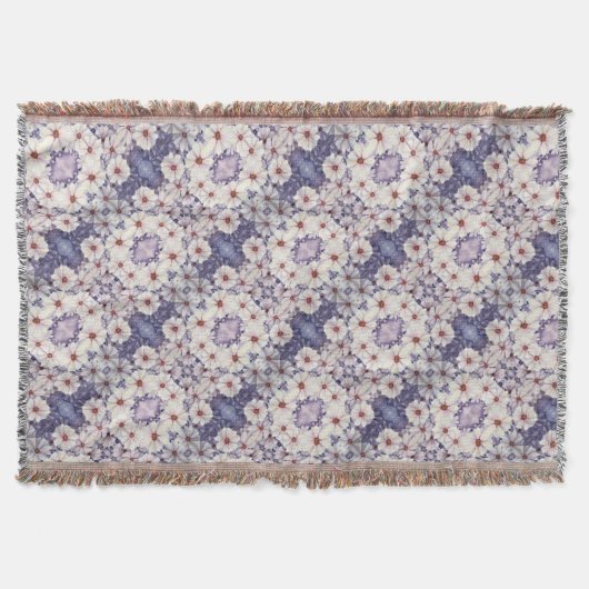 Throw Blanket Lavender African Daisies Decke (Vorderseite)