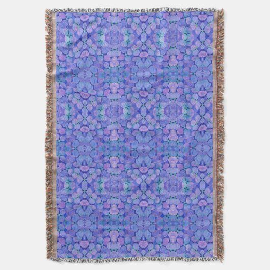 Throw Blanket Lavender Hydrangea Muster Decke (Vorderseite Vertikal)