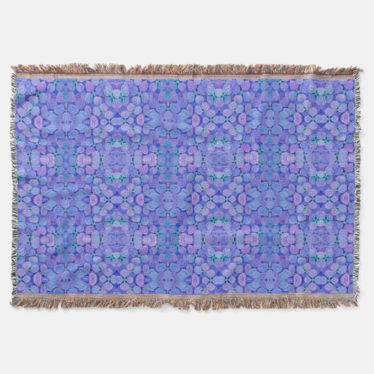 Throw Blanket Lavender Hydrangea Muster Decke (Vorderseite)