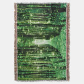 Throw Blanket Magical Forest Green Mystery Decke (Vorderseite Vertikal)