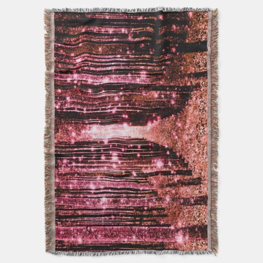 Throw Blanket Magischen Wald Peach Pink Decke (Vorderseite Vertikal)