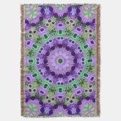 Throw Blanket Mandala rundes Muster kaleidoscope r Decke (Vorderseite Vertikal)