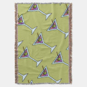 THROW BLANKET - MARTINI-DESIGN DECKE (Vorderseite Vertikal)