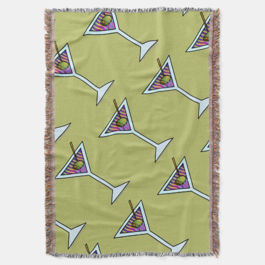 THROW BLANKET - MARTINI-DESIGN DECKE (Vorderseite Vertikal)