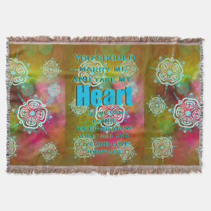 Throw Blanket mir das Herz Decke