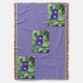 Throw Blanket mit violetten Blumen Decke (Vorderseite Vertikal)