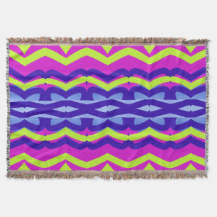 Throw Blanket, modernes mehrfarbiges Stoffmuster T Decke