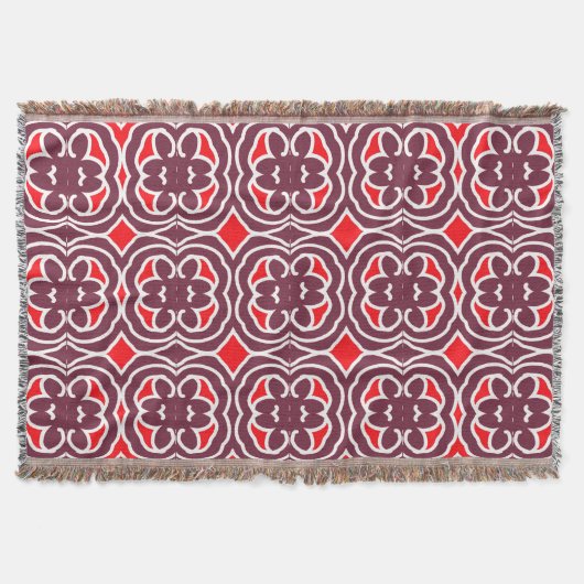 Throw Blanket, modernes mehrfarbiges Stoffmuster T Decke (Vorderseite)