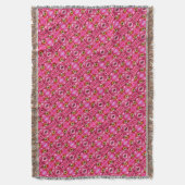 Throw Blanket Pink Peony Pattern Decke (Vorderseite Vertikal)