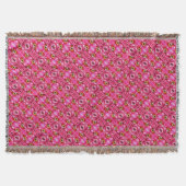 Throw Blanket Pink Peony Pattern Decke (Vorderseite)