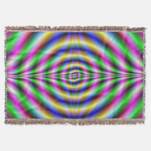 Throw Blanket Psychedelic Neon Eye Decke (Vorderseite)