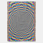 Throw Blanket Psychedelic Ringed Puls Decke (Vorderseite Vertikal)