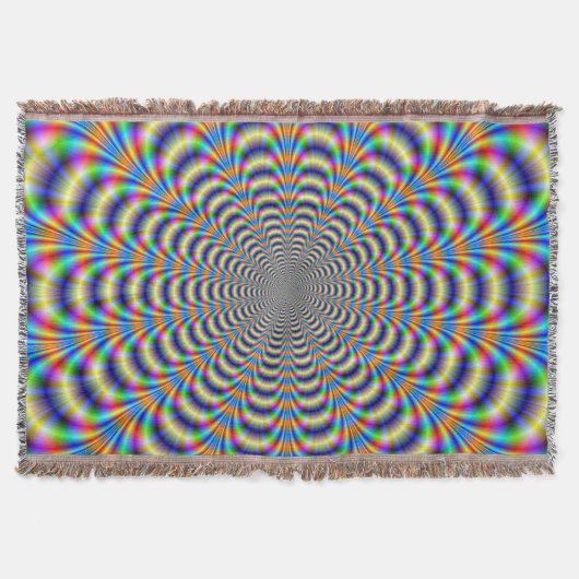 Throw Blanket Psychedelic Ringed Puls Decke (Vorderseite)