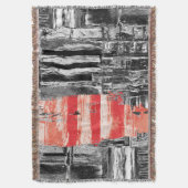 Throw Blanket – Red Pulse Abstract Design Decke (Vorderseite Vertikal)