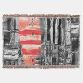 Throw Blanket – Red Pulse Abstract Design Decke (Vorderseite)