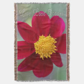 Throw Blanket/Rote Blume Decke (Vorderseite Vertikal)