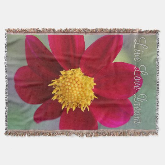 Throw Blanket/Rote Blume Decke (Vorderseite)