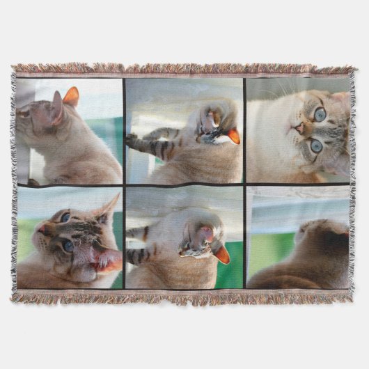 Throw Blanket/Silver Tabby Siamese Decke (Vorderseite)