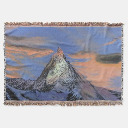 Throw Blanket - "The Matterhorn at Sunset" Decke (Vorderseite)