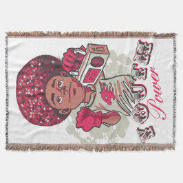 Throw Blanket – YOUTH Power Afro & Boombox Urban Decke