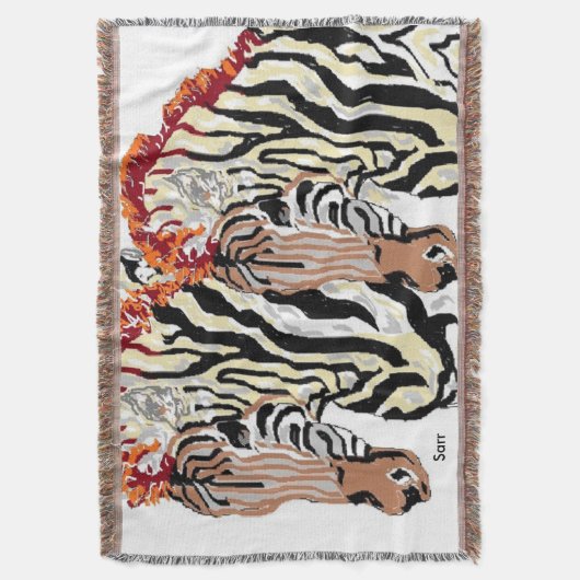 Throw Blanket Zebras Decke (Vorderseite Vertikal)