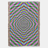 Throw Blanket Zwölf gepunktete psychedelische Web Decke (Vorderseite Vertikal)